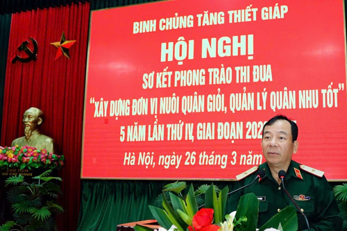 Binh chủng Tăng thiết giáp sơ kết Phong trào thi đua 'Xây dựng đơn vị nuôi quân giỏi, quản lý quân nhu tốt'