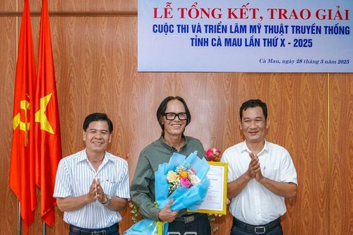 Trao giải cuộc thi mỹ thuật truyền thống tỉnh Cà Mau năm 2025