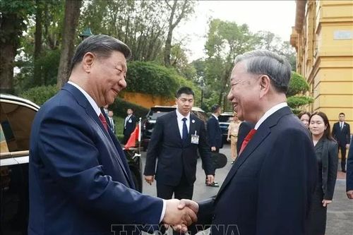 Tổng Bí thư Tô Lâm chủ trì Lễ đón đồng chí Tập Cận Bình với nghi thức cao nhất