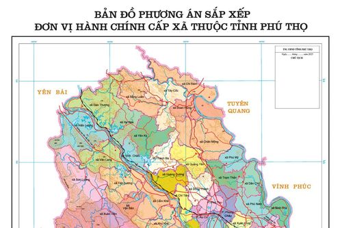 Phú Thọ công bố bản đồ 66 đơn vị hành chính cấp xã mới sau sắp xếp