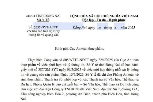 Sở Y tế Đồng Nai lên tiếng xung quanh quảng cáo sữa Milo
