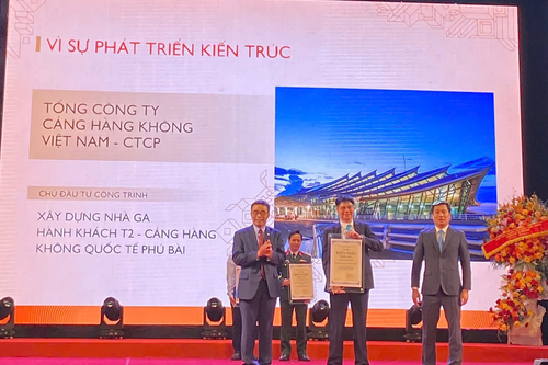 Nhà ga hành khách T2, sân bay Phú Bài đạt 2 giải thưởng Kiến trúc Quốc gia