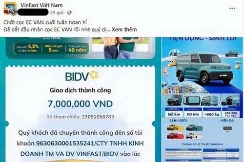 Khách hàng Việt háo hức khoe 'bấm nút' chốt cọc sớm VinFast EC Van