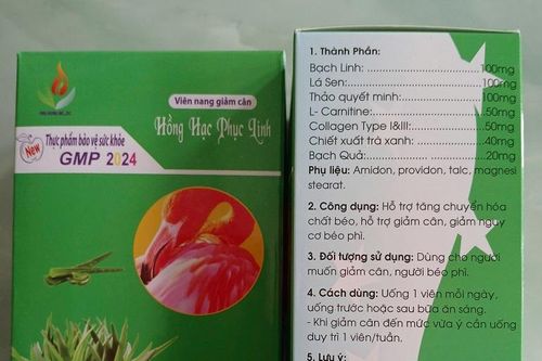 Viên nang giảm cân Hồng Hạc Phục Linh chứa chất cấm nguy hại