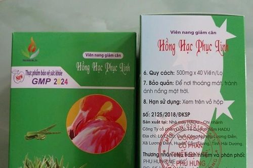 Phát hiện viên nang giảm cân Hồng Hạc Phục Linh chứa chất cấm