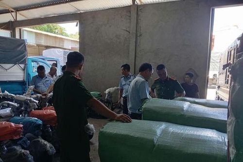 Tiểu thương công khai kinh doanh hàng chục ngàn kilogram vải nhập lậu