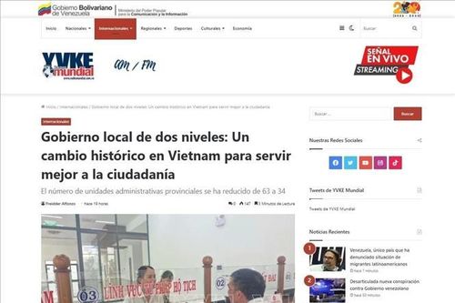 Truyền thông Venezuela đề cao 'Bước ngoặt lịch sử vì lợi ích nhân dân' của Việt Nam