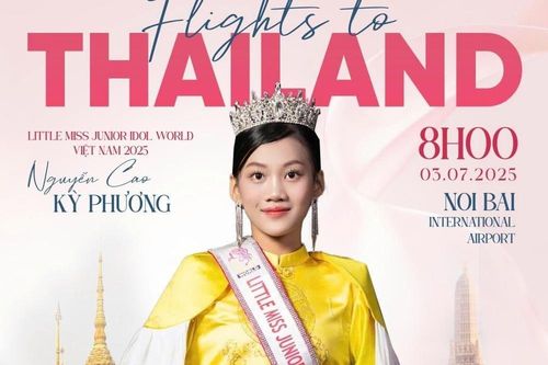 Nguyễn Cao Kỳ Phương sang Thái Lan dự cuộc thi quốc tế Little Miss Junior Idol World 2025