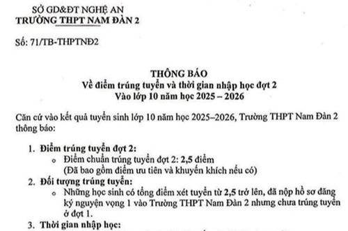 Lý giải điểm chuẩn tổng 3 môn đạt 2,5 vẫn đậu vào lớp 10 trường công lập