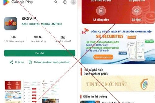 Mất hơn 3,5 tỉ đồng khi giao dịch trên ứng dụng chứng khoán giả mạo SKYVIP