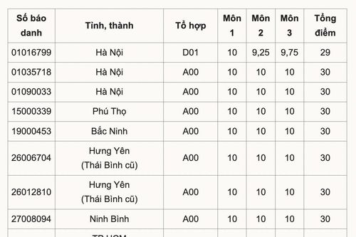 Kỳ thi tốt nghiệp THPT 2025: Cả nước có 9 thủ khoa đạt điểm tuyệt đối 30/30, Hà Nội có thủ khoa kép