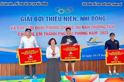 Bế mạc Giải Bơi thiếu niên, nhi đồng và Bơi cứu đuối phòng, chống tai nạn, thương tích trẻ em thành phố năm 2025