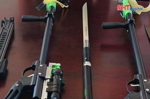 Hà Tĩnh: Nhóm thanh thiếu niên hẹn hỗn chiến, mang theo nhiều hung khí