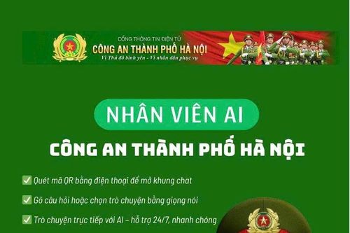 Người dân Hà Nội có thể tố giác tội phạm, tra cứu thủ tục qua trợ lý ảo