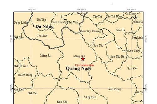 Động đất 4,5 độ richter ở Quảng Ngãi, người dân cảm nhận rung lắc nhẹ