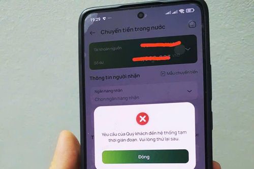 App ngân hàng Vietcombank bị 'treo'