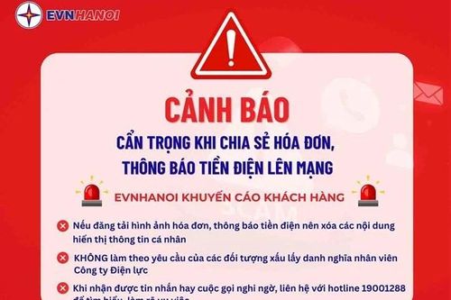 Không chia sẻ hóa đơn, thông báo tiền điện lên mạng xã hội