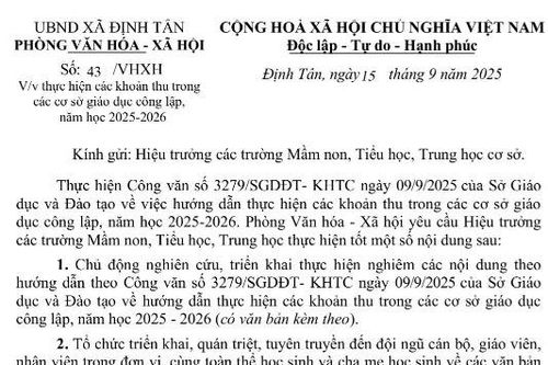 Xác minh, xử lý các trường hợp đăng tải thông tin sai sự thật về khoản thu đầu năm học trên mạng xã hội