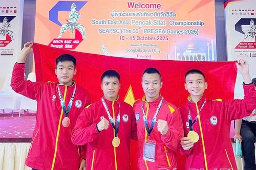 Đôi VĐV Phú Thọ giành 'cú đúp Vàng' tại Giải Vô địch Pencak Silat Đông Nam Á 2025