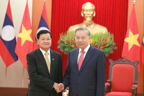 Tổng Bí thư Tô Lâm tiếp Tổng Bí thư, Chủ tịch nước Lào Thongloun Sisoulith
