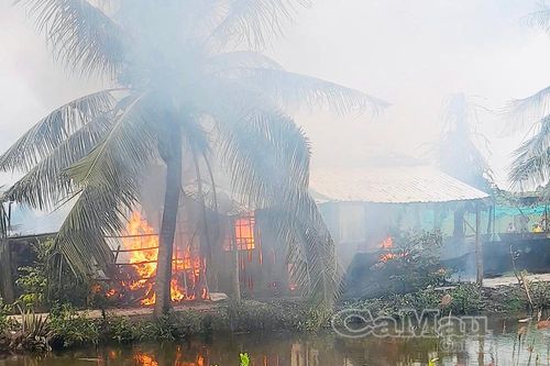 Hỏa hoạn thiêu rụi một căn nhà tại xã Trí Phải