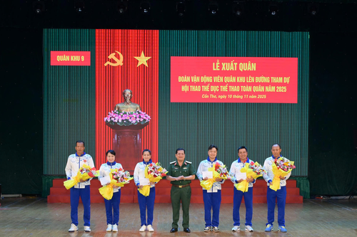 Quân khu 9: Lễ xuất quân tham dự Hội thao Thể dục thể thao toàn quân năm 2025