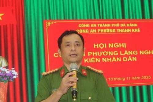 Công an phường Thanh Khê lắng nghe ý kiến các Bí thư Chi bộ khu dân cư