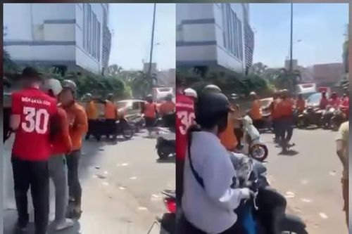Công an mời làm việc với các shipper ẩu đả ở phường Cầu Kiệu