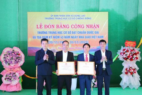Trường THCS Chiềng Đông đạt chuẩn Quốc gia mức độ 1
