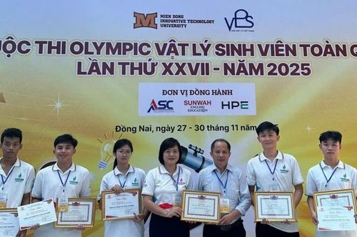 Đội tuyển PVU đạt giải Ba toàn đoàn tại Kỳ thi Olympic Vật lý sinh viên toàn quốc năm 2025