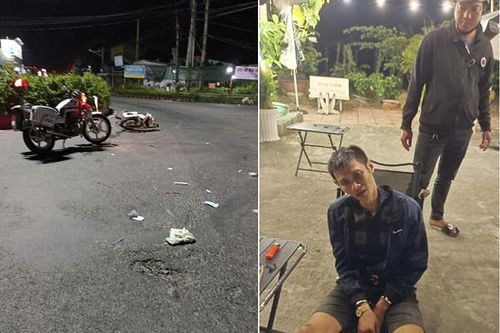 Bất ngờ bị kiểm tra, kẻ trộm nhảy sang xe đồng bọn vẫn không thoát