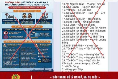 Thông tin chính thức về hệ thống camera thông minh, ứng dụng trí tuệ nhân tạo trên địa bàn thành phố Đà Nẵng