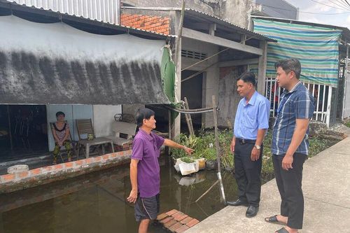 Ngập ở… cụm dân cư vượt lũ