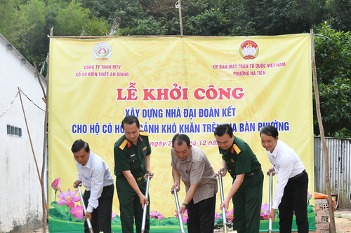 An Giang: Xây dựng 10 căn nhà Đại đoàn kết cho người dân phường Hà Tiên