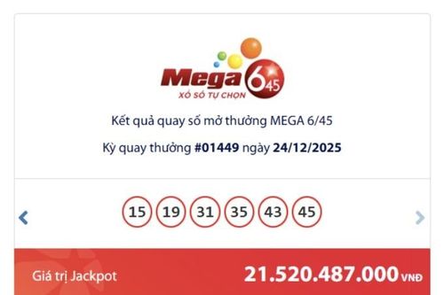 Kết quả xổ số Vietlott Power ngày 25/12/2025