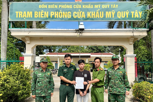 Đồn biên phòng cửa khẩu Mỹ Quý Tây bắt giữ nghi phạm giết người