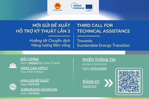 Dự án EVSET mở đợt kêu gọi đề xuất hỗ trợ kỹ thuật lần 3 về chuyển dịch năng lượng bền vững