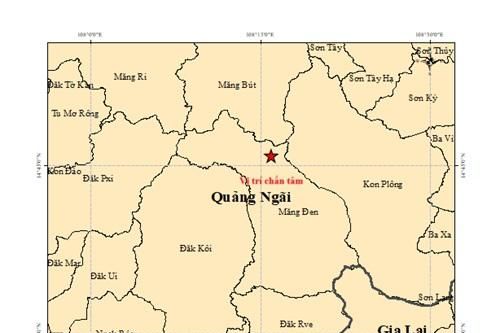 Quảng Ngãi: Động đất 3.7 độ Richter xảy ra tại xã Măng Đen