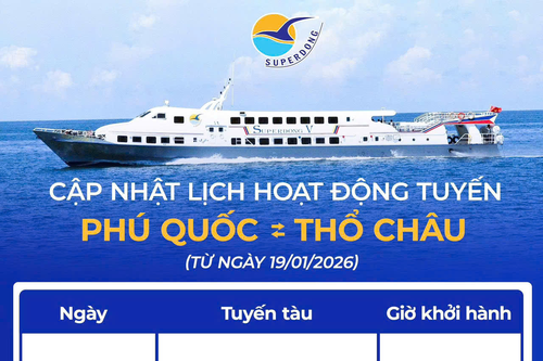 An Giang chính thức hoạt động tuyến tàu cao tốc Phú Quốc-Thổ Châu