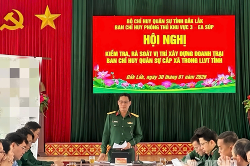 Bộ CHQS tỉnh Đắk Lắk xác định vị trí xây dựng doanh trại Ban CHQS cấp xã