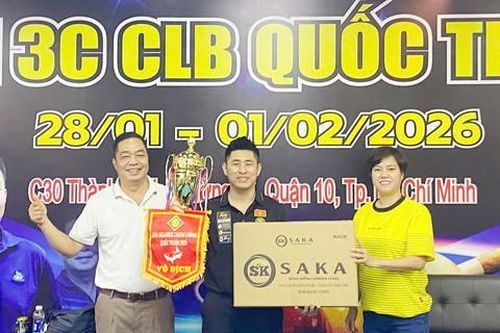 Bế mạc Giải Billiards carom 3 băng Quốc Thuận mở rộng 2026