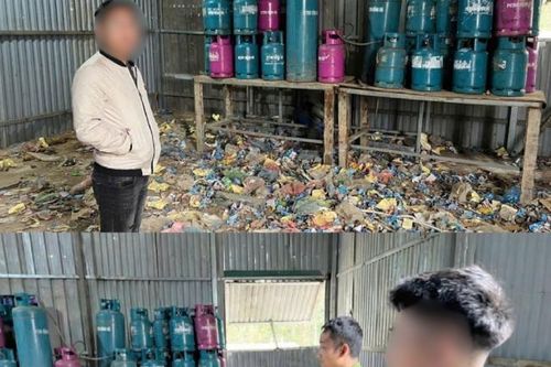 Bắt giữ đối tượng sang chiết gas trái phép