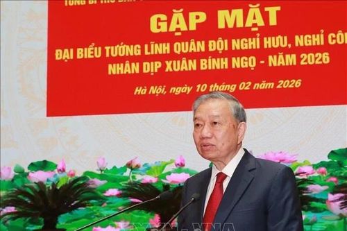 Tổng Bí thư gặp mặt đại biểu tướng lĩnh quân đội nghỉ hưu, nghỉ công tác