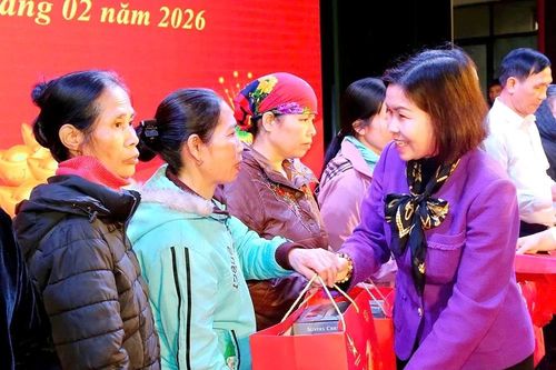 Phó Chủ tịch UBND tỉnh Phùng Thị Kim Nga dự chương trình 'Tết sum vầy - Xuân ơn Đảng' tại xã Yên Lạc