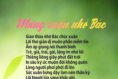 Mừng xuân nhớ Bác