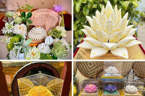 Vật phẩm thờ cúng 'nghệ thuật' hút khách dịp Rằm tháng Giêng