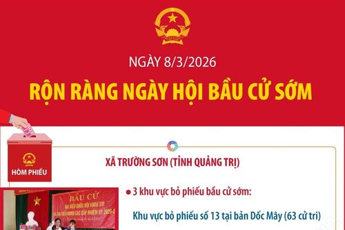 Ngày 8/3/2026: Rộn ràng ngày hội bầu cử sớm