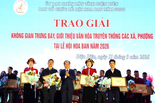 Trao 29 giải không gian trưng bày, giới thiệu văn hóa truyền thống tại Lễ hội Hoa Ban