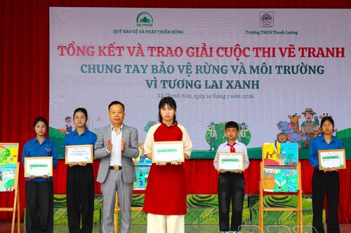 Trao giải cuộc thi vẽ tranh 'Chung tay bảo vệ rừng và môi trường vì tương lai xanh'