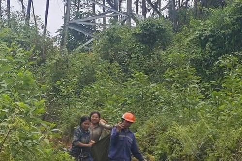Hai người bị thương do sự cố phóng điện từ đường dây 110kV khi khai thác keo